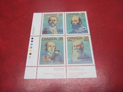 CANADAUnitrade#1135-38 36cCANADA DAY SCIENCE & TECHNOLOGY LL INSCRIPT. BLOCK MNH - Image 1 of 2