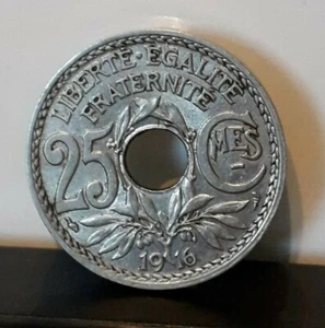 Monnaie france lindauer 25 centimes souligné 1916 RARE ( 1 ) - Imagen 1 de 5
