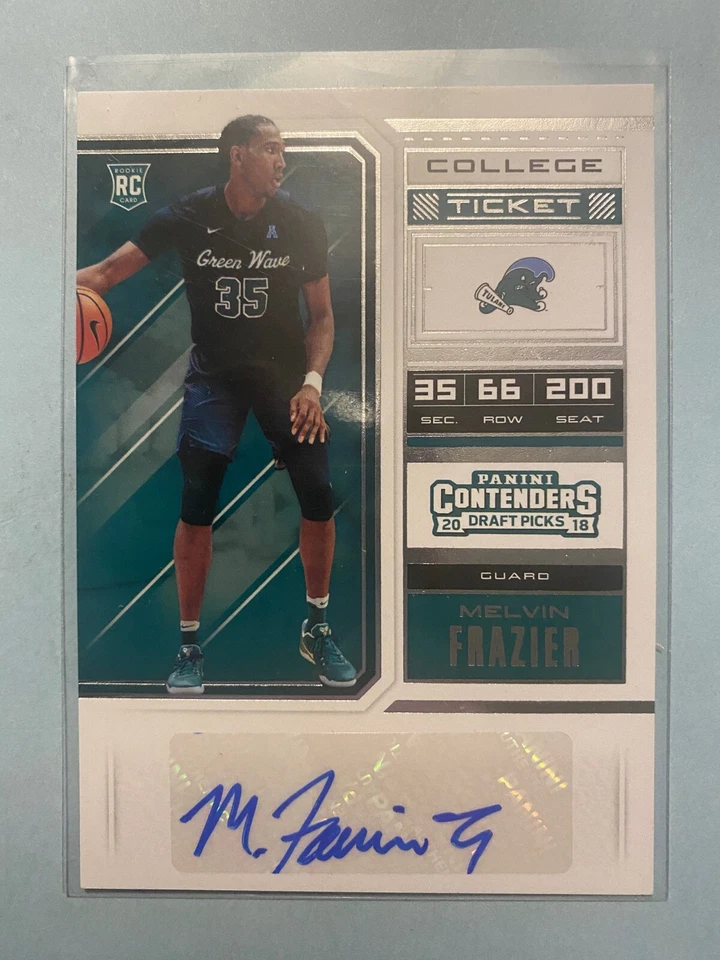 A35,651 - 2018-19 Panini Contenders Draft Picks #88 Melvin Frazier Auto RC - Image 1 of 1