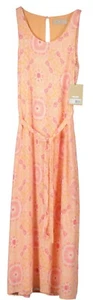 NEW! MOSH women's dress sleeveless size L apricot patterned - Picture 1 of 8