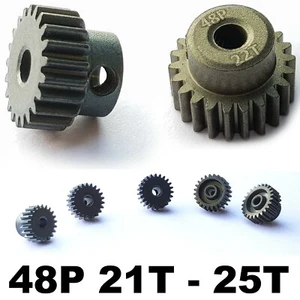 Ingranaggio pignone in metallo 48P 21T 22T 23T 24T 25T aggiornamento modello RC - Foto 1 di 12