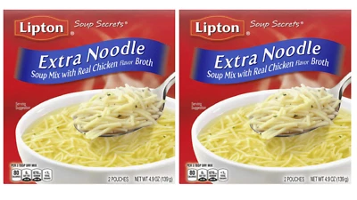 Mezcla de sopa instantánea Lipton Soup Secrets con sabor a caldo de pollo real 4,9 oz 2 paquetes Foto 1 de 4