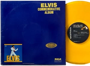 ELVIS *VG+/VG+* "ELVIS GEDENKALBUM" 1973 US RCA #'d,GELB VINYL 2LP - Bild 1 von 3