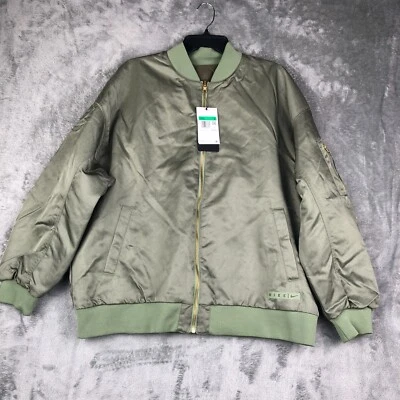 Jaqueta Bombardeiro Nike Sportswear Feminina XL Verde Oliva Reversível NOVA $160.00 - Imagem 1 de 4