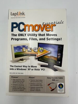 Laplink PC Mover Essentials (CD, Transfer Cable, Quick Start Guide) PCmover NEW - Image 1 of 4