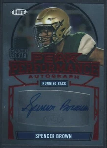 Spencer Brown Peak Performance Autograph PKA-SB Red 2021 Sage Football - Bild 1 von 2