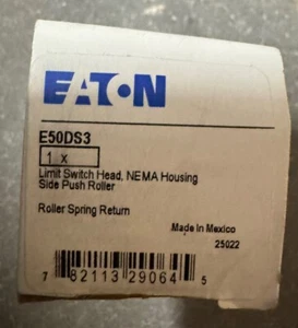 NUEVO EATON E50DS3 INTERRUPTOR LÍMITE CABEZAL RODILLO DE EMPUJE LATERAL AC/DC - Imagen 1 de 10