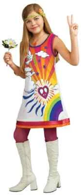 Sunshine Daydreamer Flor Niña Hippie Brady Vestido Elegante Halloween Niño Disfraz Foto 1 de 2