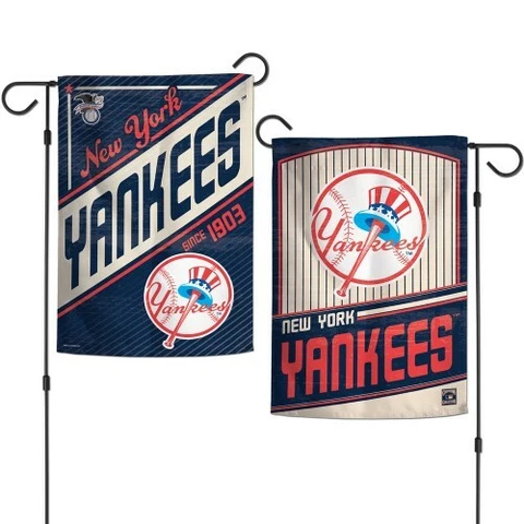 Brand New MLB New York Yankees 2 Sided 12 X 18" Cooperstown Wincraft Garden Flag Cover