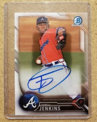 2016 Bowman Chrome Prospects - Tyrell Jenkins Autographed - Image 1 of 2