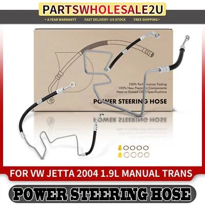 2x Power Steering Pressure Line Hose Assembly for Volkswagen Golf 2004 L4 1.9L - Image 1 of 4