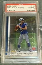 2009 Topps Finest #100 MATTHEW STAFFORD Rookie PSA 10 Card  SUPERBOWL LVI Champ!