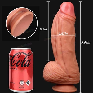 Silicone HUGE Realistic Thick Big Penis Dildo Dong Anal G-spot Sex Toy for Women - Picture 1 of 14