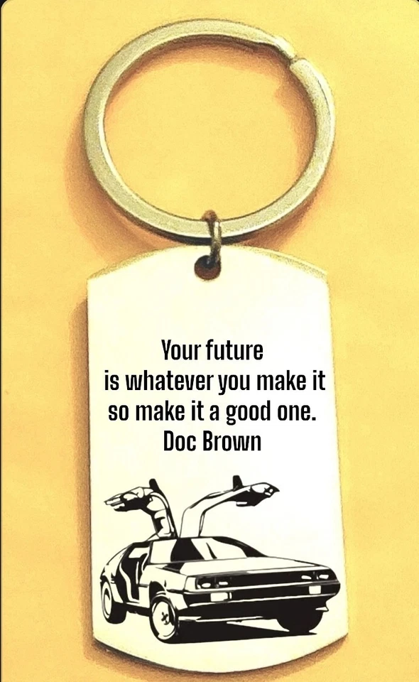 Llavero de coche caliente de la película Regreso al futuro cita Life Best Foto 1 de 1