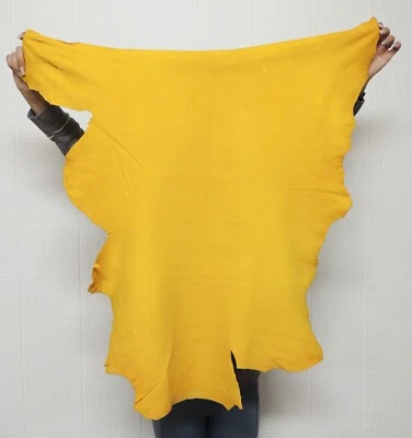 Piel de cuero de piel de ciervo dorada para manualidades nativas ropa pipa flauta bolsas cordones Foto 1 de 2