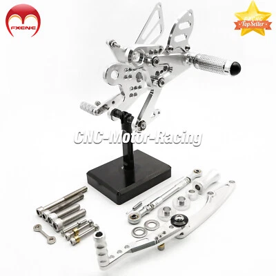 Juego trasero CNC plateado reposapiés pedales para motocicleta KTM 790 Duke 2018-2023 Foto 1 de 4