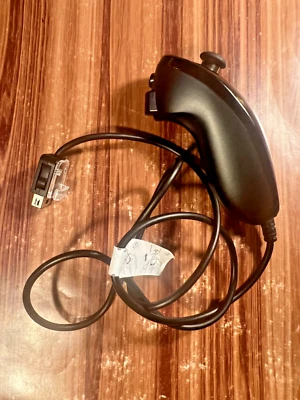 Nintendo Wii Nunchuck Controller Black Wii U Video Game Original Genuine OEM - Image 1 of 4