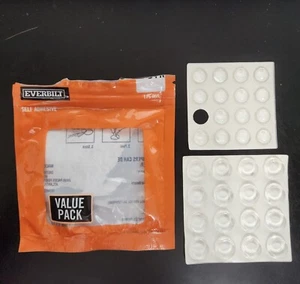 Everbilt Clear Soft Rubber Like Plastic Self-Adhesive Assorted Round Bumpers - Picture 1 of 2