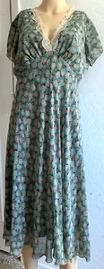 Abito babydoll vintage Connected Apparel donna 12 pizzo Y2K Cottage Granny Core - Foto 1 di 12