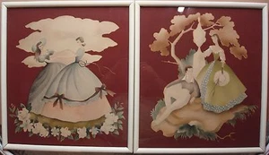 Southern Belle Victorian Women Prints Dance Flowers Wine Retro Bernard NYC Vtg - Picture 1 of 9