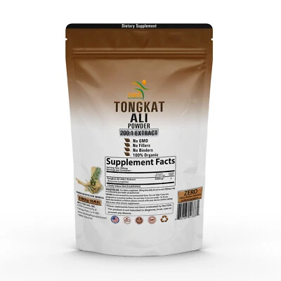 100G TONGKAT LONGJACK PASAK 100% PURO EXTRACTO DE RAÍZ GRADO A POLVO 200:1 Foto 1 de 4