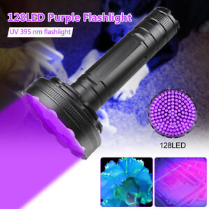 UV Lampe 128 LED Taschenlampe 395nm Scorpion Bernstein Schwarzlicht Handlampe DE