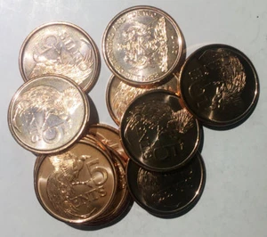 Trinidad and Tobago 5 cents 2017 Paradisaeidae Bird Coins Lot UNC 20pcs - Picture 1 of 1