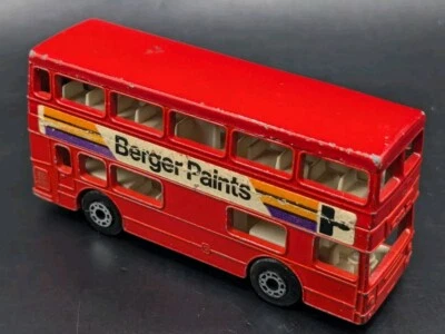 🔥Vintage Matchbox Lesney 1972 - The Londoner  N.17 "Berger Paints" (Red) -Loose - Image 1 of 4