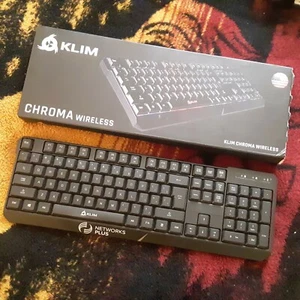 KLIM Chroma Rechargeable Wireless Gaming Keyboard + Slim, Durable, Ergonomic, - Photo 1/7