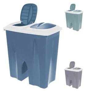 Mülltrennsystem Mülleimer Duo Mülleimer mit 2 Deckel Wertstofftrenner 2x25 Liter - Bild 1 von 4