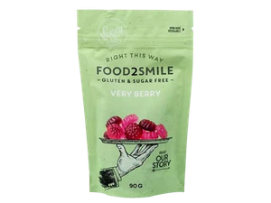 FOOD2SMILE vegane Very Berry ohne Zuckerzusatz 90g (33,22 EUR/kg) - Bild 1 von 1