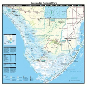 Druckbild Everglades Nationalpark Topographische Karte Bandanna Florida - Bild 1 von 1