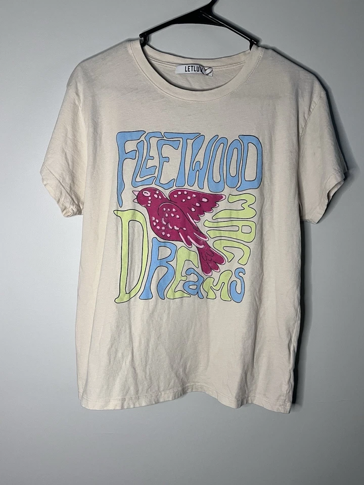 Camiseta Letluv Fleetwood Mac Dreams Bird Retro Gráfico Pequeña Foto 1 de 4