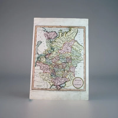 Mapa antiguo "Rusia en Europa" - Laurie & Whittle, Londres, 1810 original RARO Foto 1 de 4