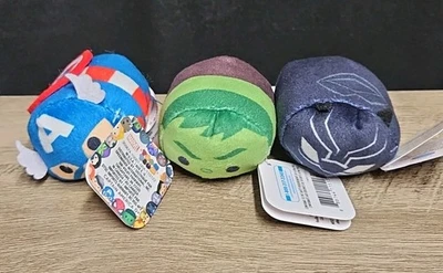 Marvel Tsum Tsum Stuffed Animal Plush Set 3" Minis New with Tags Set Of 3 - Image 1 of 3