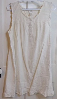 Camisola Adonna tamanho L branca 100% algodão ponto suíço babado confortável núcleo de casa de campo - Imagem 1 de 4