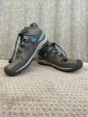 Keen Targhee 1026301 Niñas Cuero Gris Senderismo Aire Libre Botas Altas Talla 4 Foto 1 de 4
