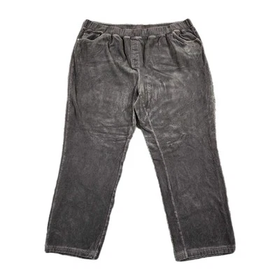 Quacker Factory by Jeanne Bice Pants Women 2X Gray Corduroy Stretch Straight Leg - Image 1 of 4