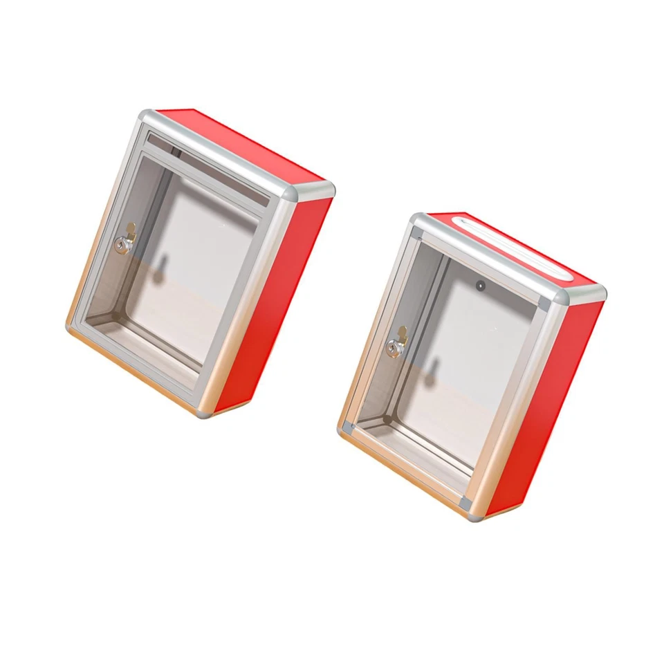 Donation Box Fundraising Container Wall Hanging with Lock Donation Ballot Drop - Image 1 of 1