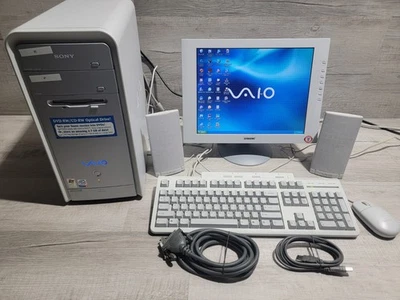 Vintage Sony Vaio Desktop Computer PC WORKS Windows XP PCV-2200 - Image 1 of 4