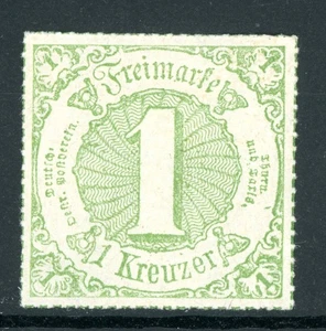 Germany 1865 Thurn & Taxis South Dist 1Kr Green Sc#56 Mint W812 - Picture 1 of 7