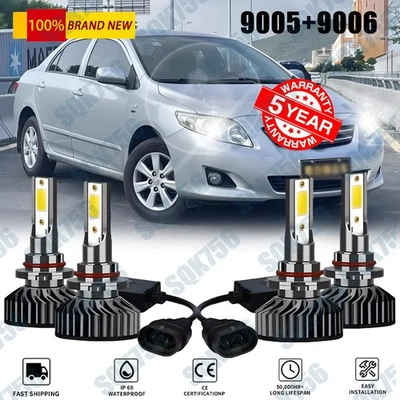 Para Toyota Corolla 2005 2006 2007 2008 combo LED luz Bombilla de faro alto/baixo - Imagem 1 de 4
