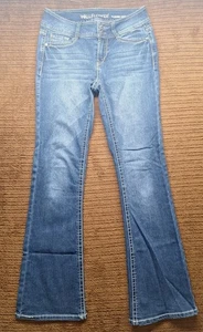 Wallflower Jeans Größe 3 Curvy Fit Bootcut Stretch Damen Jeans Faded Heavy Stitc - Bild 1 von 23