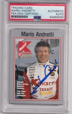 1993 K-Mart Racing MARIO ANDRETTI Signed Auto PSA/DNA Slabbed - Image 1 of 2