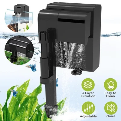Aquarium Außenfilter Hang on Anhängefilter Aquarienfilter Filter 450L/H 5W - Bild 1 von 4