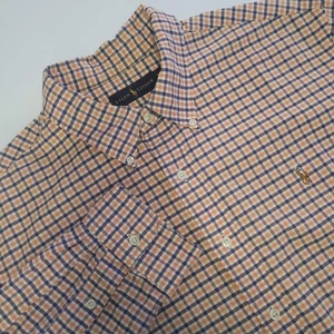 Ralph Lauren Blue-Orange Plaid Long Sleeve Button Up Shirt Men's XXL - Picture 1 of 9