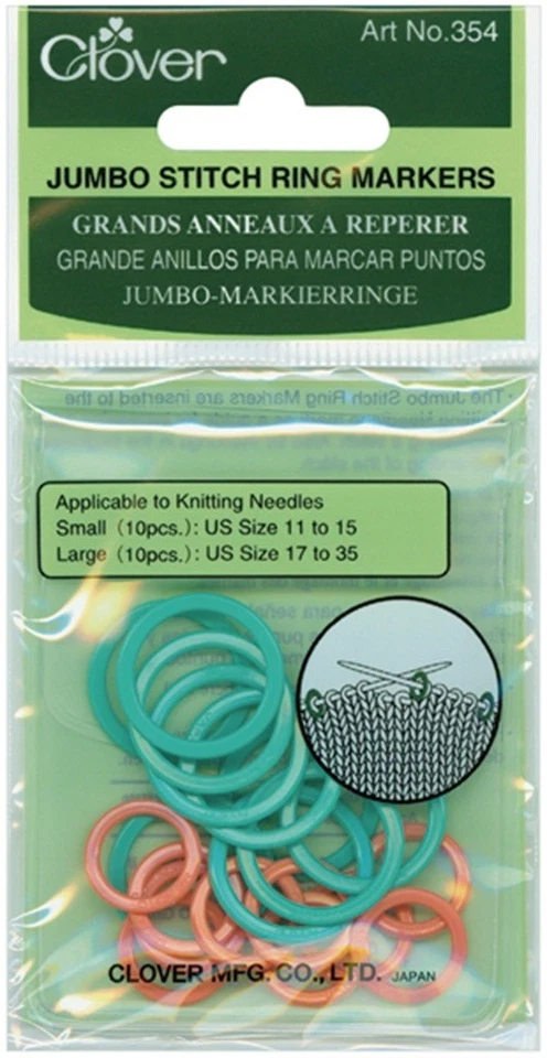Clover Jumbo Stitch Ring Marker Cl354