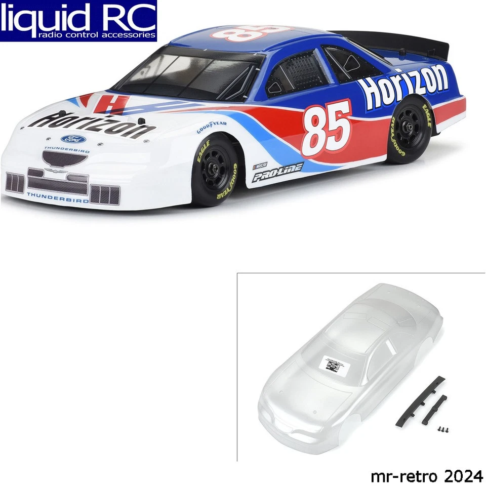 Pro-Line 371017 Pre-Cut 1996 Ford Thunderbird Clear Body for Losi NASCAR Racecar - Image 1 of 1