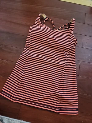 Lululemon Free to Be Tank Top striped Orange Blue Size 4 - Image 1 of 4
