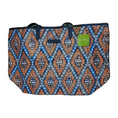 💥 Bolso de Mano Vera Bradley Verano Brillante Cuentas Marrakech Nuevo con Etiquetas Azul Naranja Lentejuelas Foto 1 de 4